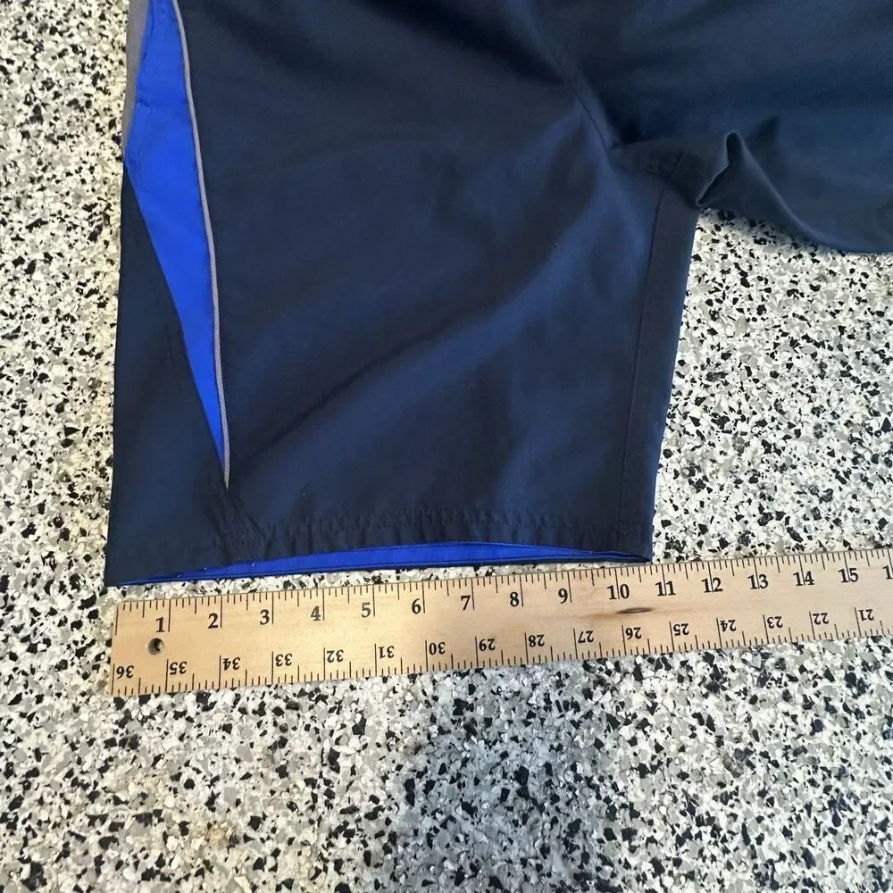 Nike Board Shorts Men's Large Swim Trunks Navy Blue Embroidery Mesh Y2K 00s